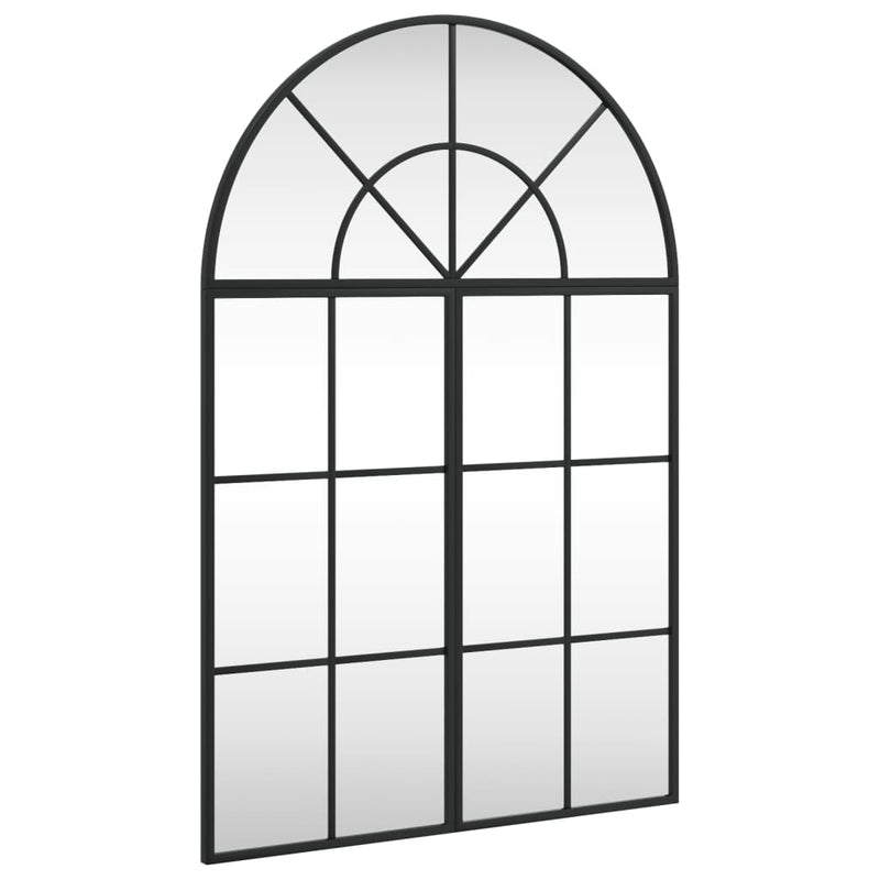 Afbeelding laden in galerijviewer, Vidaxl wandspiegel boog 60x90 cm ijzer zwart
