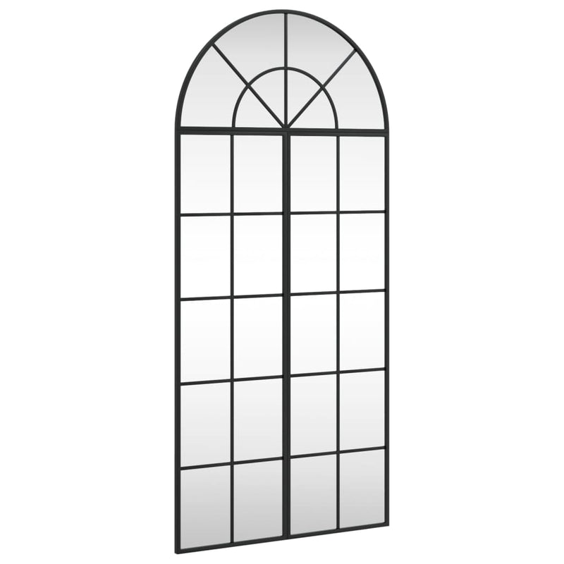 Afbeelding laden in galerijviewer, Vidaxl wandspiegel boog 60x130 cm ijzer zwart
