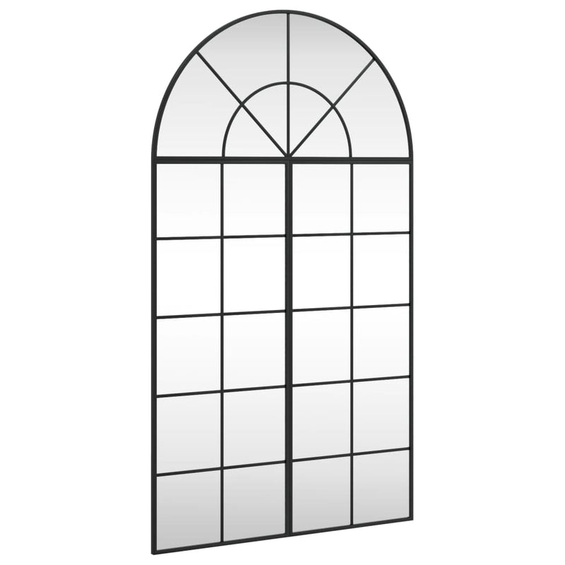 Afbeelding laden in galerijviewer, Vidaxl wandspiegel boog 80x140 cm ijzer zwart
