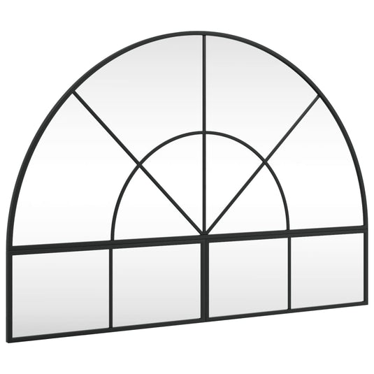 Vidaxl wandspiegel boog 100x70 cm ijzer zwart