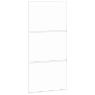 Vidaxl schuifdeur 102,5x205 cm gehard glas en aluminium wit