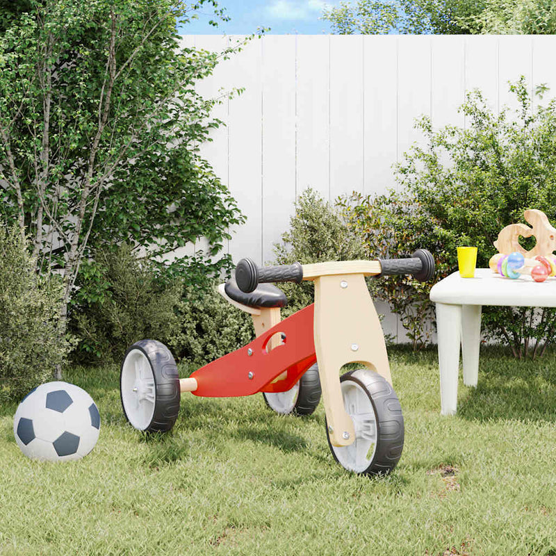 Afbeelding laden in galerijviewer, Vidaxl loopfiets voor kinderen 2-in-1 rood
