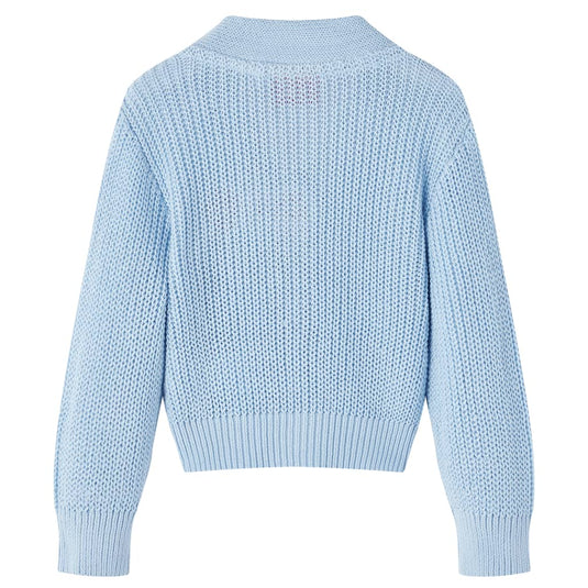 VidaXL Kindervest gebreid 140 blauw