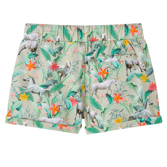 VidaXL Kindershorts met trekkoord 92 lichtkaki