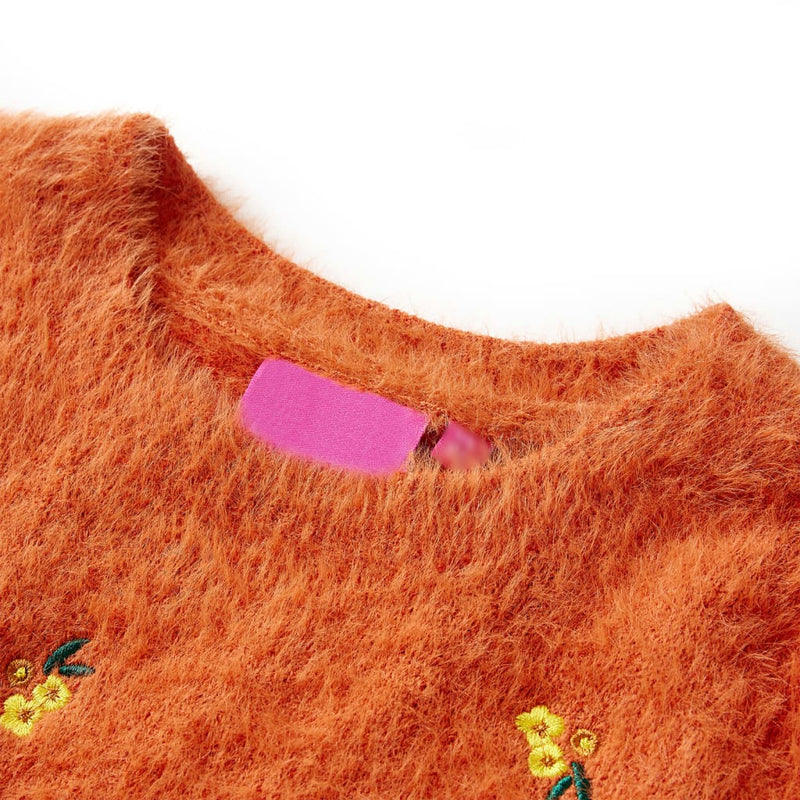 Afbeelding laden in galerijviewer, Vidaxl kindertrui gebreid 128 oranjebruin
