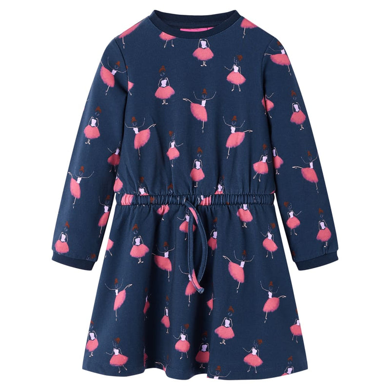 Afbeelding laden in galerijviewer, Vidaxl kinderjurk 116 marineblauw
