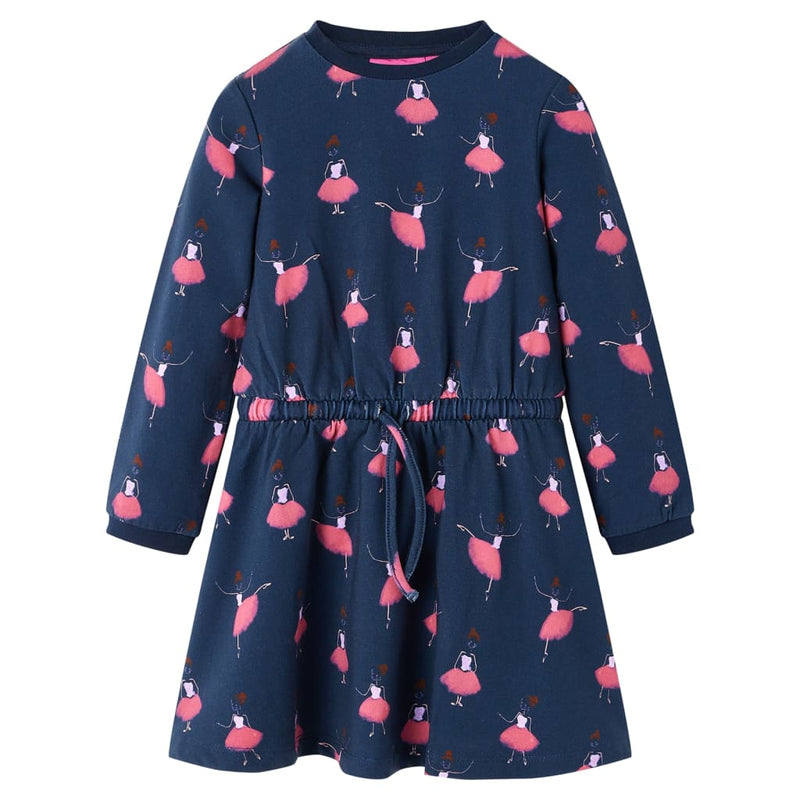 Afbeelding laden in galerijviewer, Vidaxl kinderjurk 128 marineblauw
