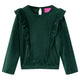 Vidaxl kinderblouse met ruches 128 donkergroen