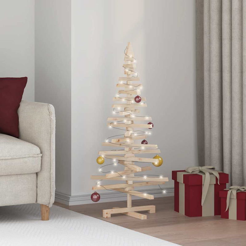 Afbeelding laden in galerijviewer, Vidaxl kerstdecoratie kerstboom 120 cm massief grenenhout
