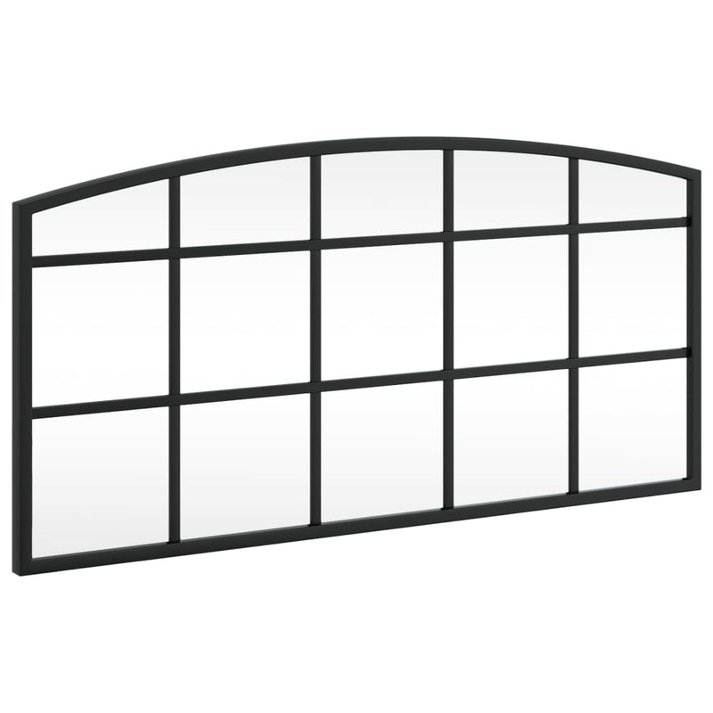 Afbeelding laden in galerijviewer, Vidaxl wandspiegel boog 60x30 cm ijzer zwart
