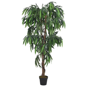 Vidaxl kunstplant mangoboom 600 bladeren 150 cm groen