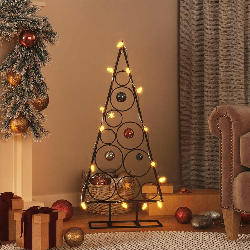 Afbeelding laden in galerijviewer, Vidaxl kerstdecoratie kerstboom 90 cm metaal zwart
