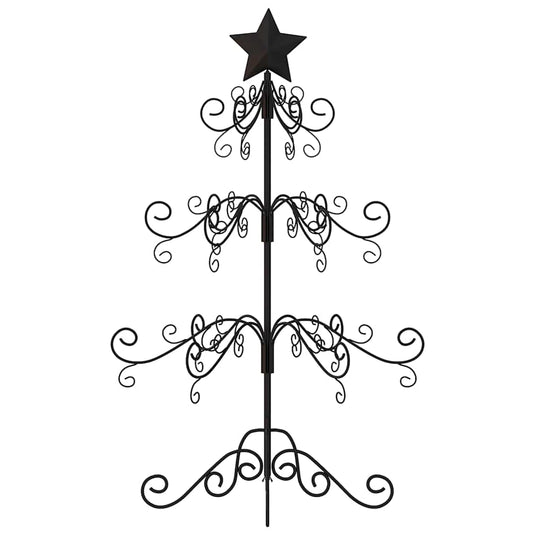 Vidaxl metalen kerstboom poedercoating staal zwart