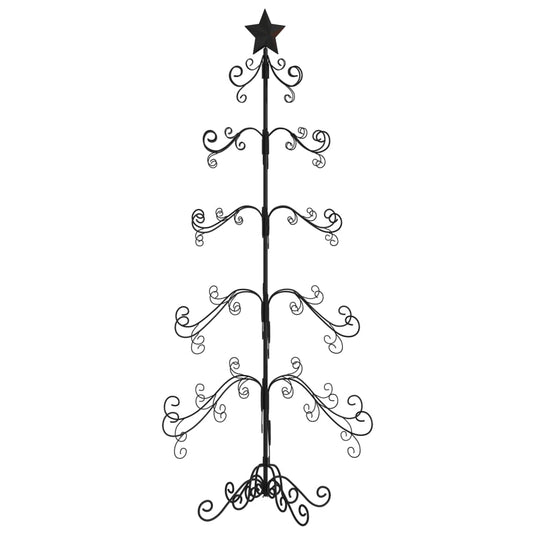 VidaXL Kerstdecoratie kerstboom 150 cm metaal zwart