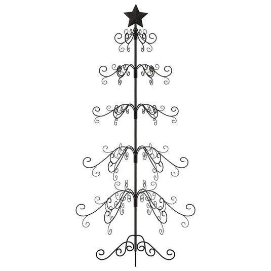 VidaXL Kerstdecoratie kerstboom 150 cm metaal zwart
