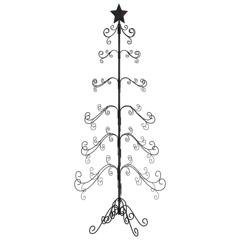Afbeelding laden in galerijviewer, Vidaxl kerstdecoratie kerstboom 215 cm metaal zwart
