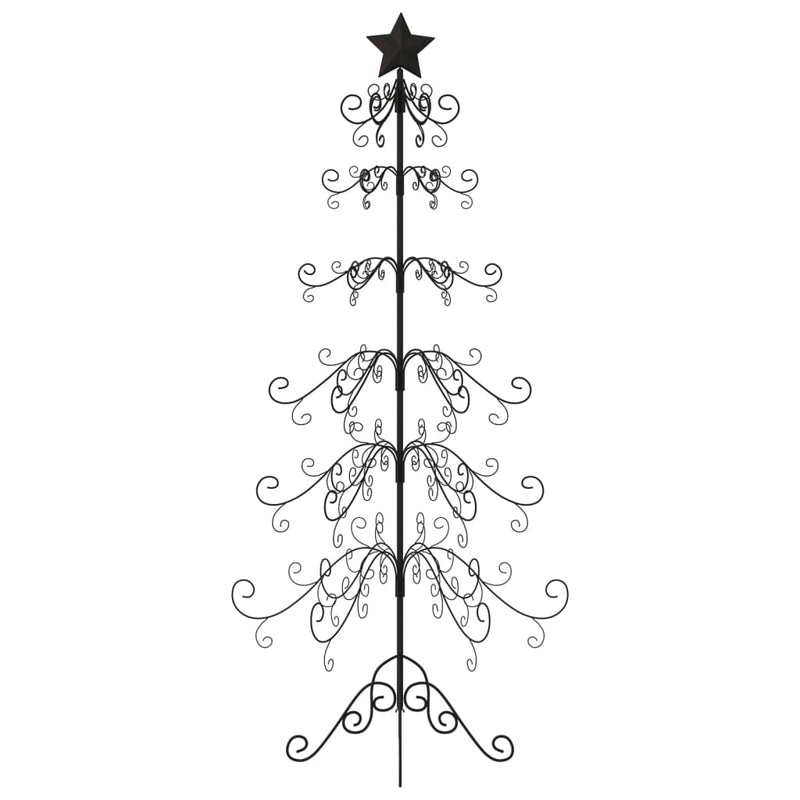 Afbeelding laden in galerijviewer, Vidaxl kerstdecoratie kerstboom 215 cm metaal zwart

