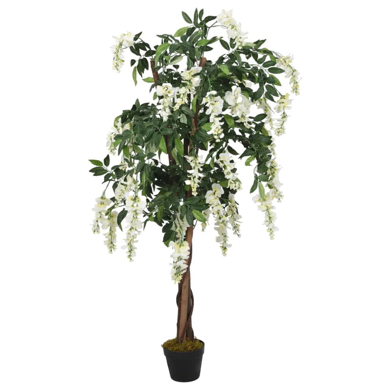 Afbeelding laden in galerijviewer, Vidaxl kunstplant wisteria 840 bladeren 120 cm groen en wit
