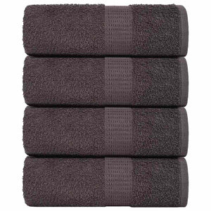 Vidaxl washandjes 4 stuks frogn antraciet 30x30 cm 100% katoen