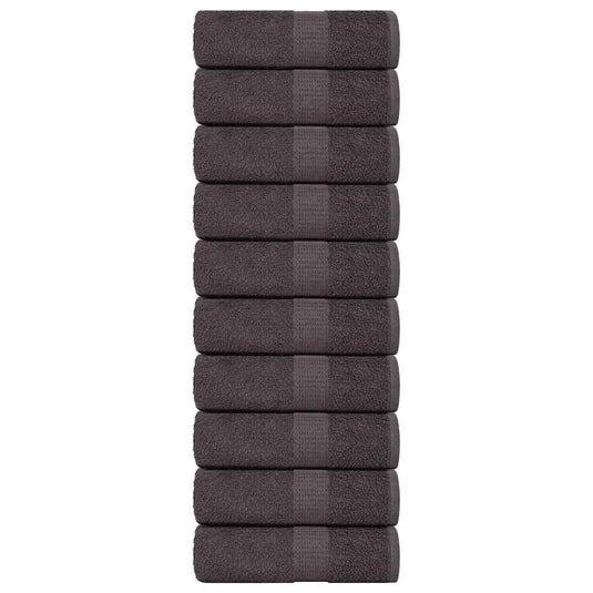 Vidaxl washandjes frogn 10 st 30x30 cm 360 g m² antraciet
