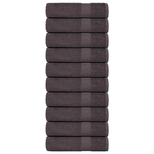 Vidaxl douchehanddoeken frogn 10 st 70x140 cm 360 g m² antraciet