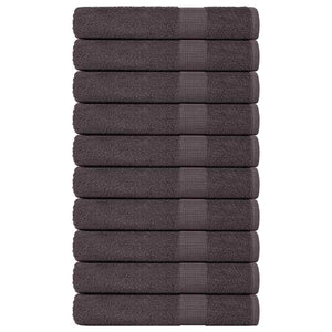 Vidaxl handdoeken frogn 10 st 100x200 cm 360 g m² antraciet