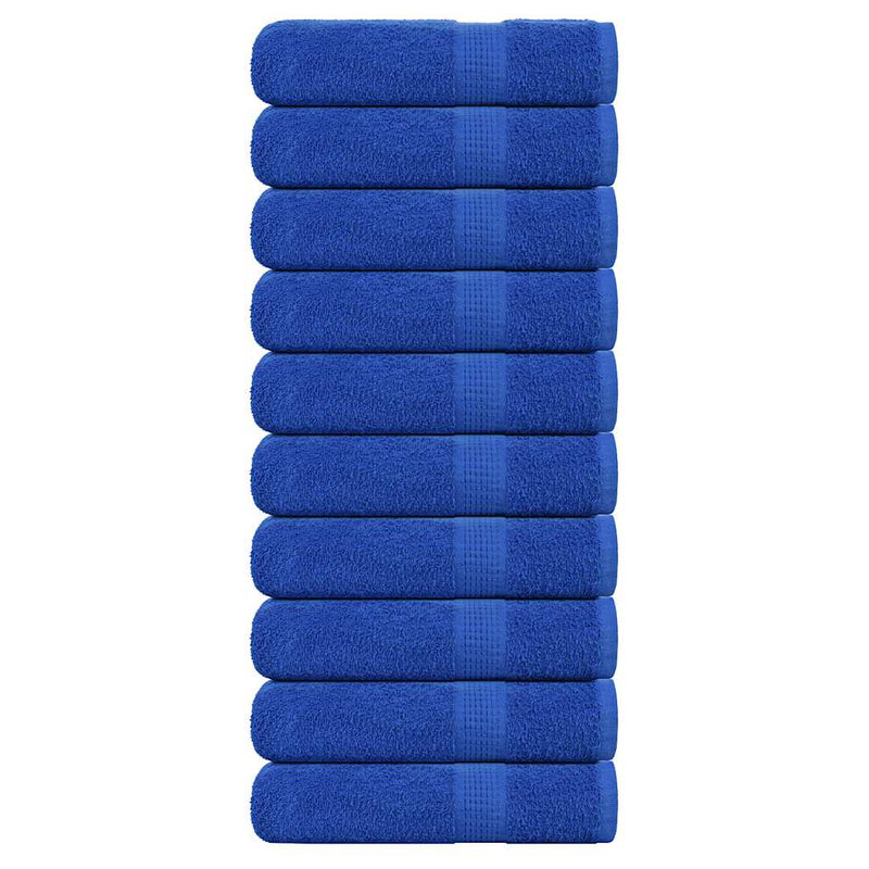 Afbeelding laden in galerijviewer, Vidaxl badhanddoeken frogn 10 st 100x150 cm 360 g m² blauw
