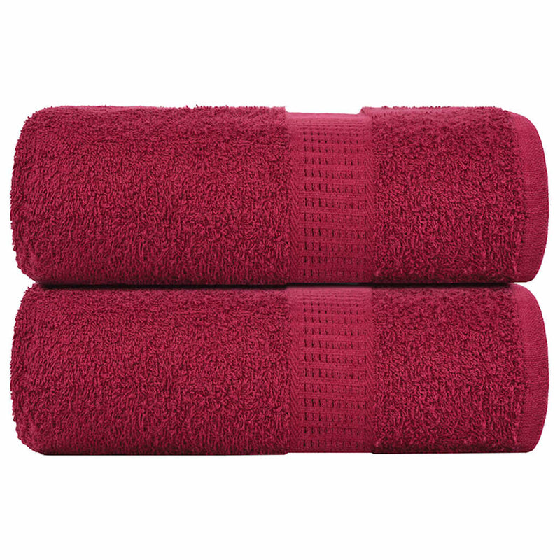 Afbeelding laden in galerijviewer, Vidaxl washandjes frogn 2 st 30x30 cm 360 g m² bordeaux
