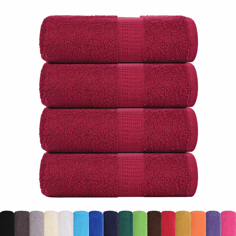 Afbeelding laden in galerijviewer, Vidaxl washandjes frogn 4 st 30x30 cm 360 g m² bordeaux
