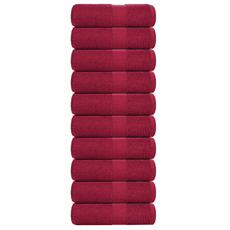 Afbeelding laden in galerijviewer, Vidaxl washandjes frogn 10 st 30x30 cm 360 g m² bordeaux
