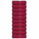 Vidaxl washandjes frogn 10 st 30x30 cm 360 g m² bordeaux