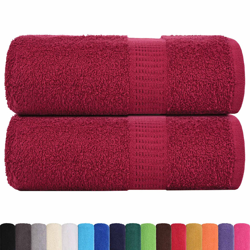 Afbeelding laden in galerijviewer, Vidaxl gastendoekjes frogn 2 st 30x50 cm 360 g m² bordeaux
