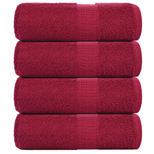 Vidaxl gastendoekjes frogn 4 st 30x50 cm 360 g m² bordeaux