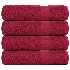 Vidaxl handdoeken frogn 4 st 50x100 cm 360 g m² bordeaux