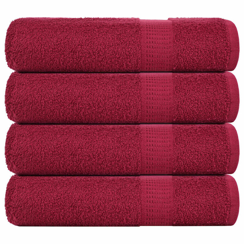 Afbeelding laden in galerijviewer, Vidaxl douchehanddoeken frogn 4 st 70x140 cm 360 g m² bordeaux
