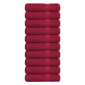 Vidaxl douchehanddoeken frogn 10 st 70x140 cm 360 g m² bordeaux