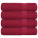 Vidaxl badhanddoeken frogn 4 st 100x150 cm 360 g m² bordeaux
