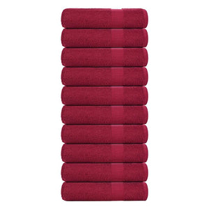Vidaxl badhanddoeken frogn 10 st 100x150 cm 360 g m² bordeaux