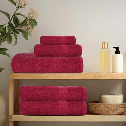 Vidaxl badhanddoeken frogn 10 st 100x150 cm 360 g m² bordeaux