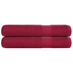 Vidaxl saunahanddoeken frogn 2 st 80x200 cm 360 g m² bordeaux