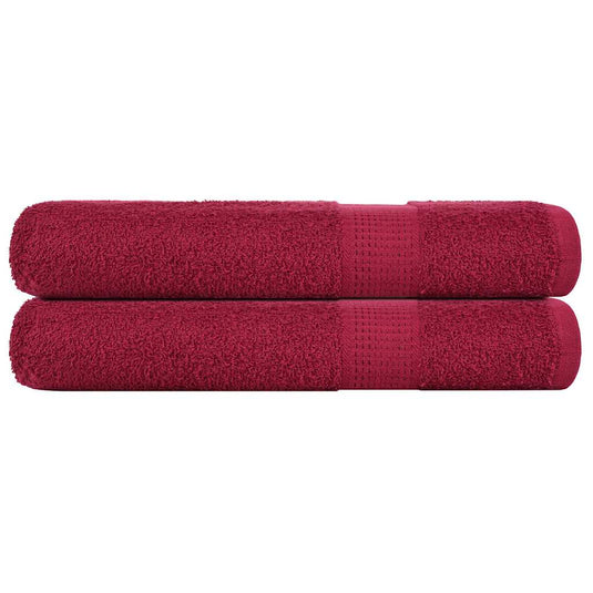 Vidaxl saunahanddoeken frogn 2 st 80x200 cm 360 g m² bordeaux