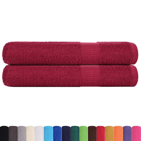 Vidaxl saunahanddoeken frogn 2 st 80x200 cm 360 g m² bordeaux