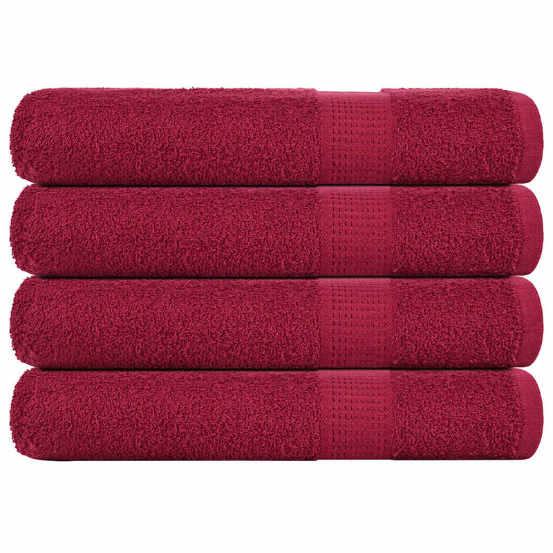 Afbeelding laden in galerijviewer, Vidaxl saunahanddoeken frogn 4 st 80x200 cm 360 g m² bordeaux
