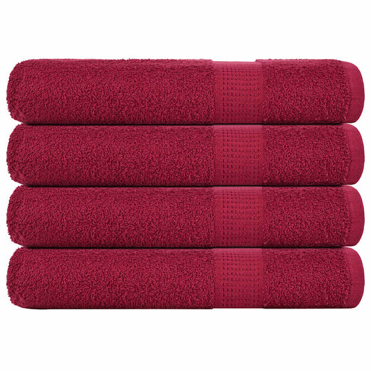 Vidaxl saunahanddoeken frogn 4 st 80x200 cm 360 g m² bordeaux