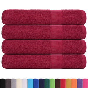 Vidaxl saunahanddoeken frogn 4 st 80x200 cm 360 g m² bordeaux