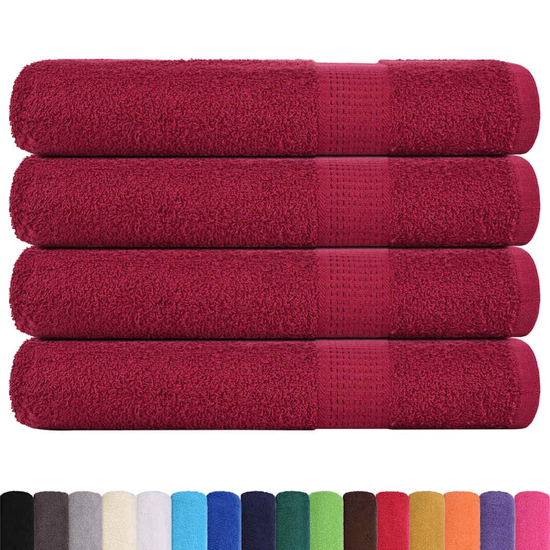 Afbeelding laden in galerijviewer, Vidaxl saunahanddoeken frogn 4 st 80x200 cm 360 g m² bordeaux

