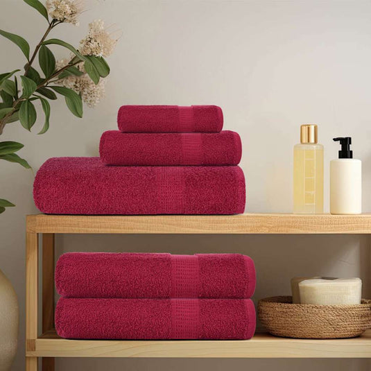 Vidaxl saunahanddoeken frogn 4 st 80x200 cm 360 g m² bordeaux