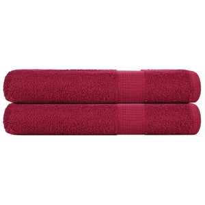 Vidaxl handdoeken frogn 2 st 100x200 cm 360 g m² bordeaux