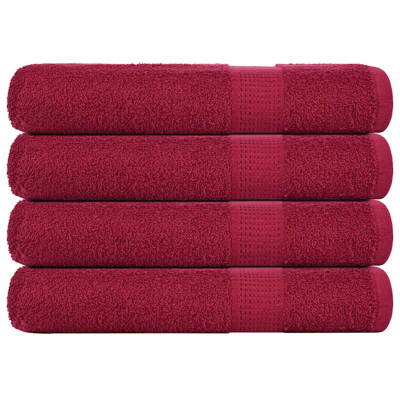 Afbeelding laden in galerijviewer, Vidaxl handdoeken frogn 4 st 100x200 cm 360 g m² bordeaux
