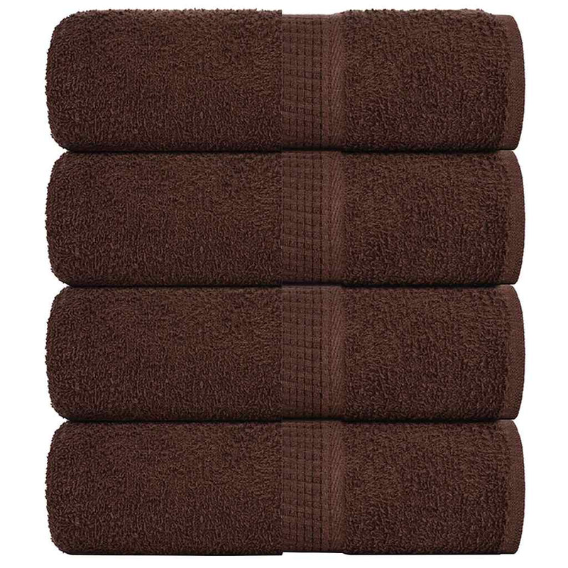 Afbeelding laden in galerijviewer, Vidaxl washandjes frogn 4 st 30x30 cm 360 g m² bruin
